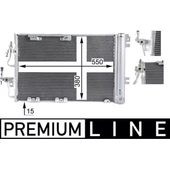 Condenseur, climatisation MAHLE AC 378 000P