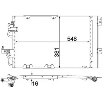 Condenseur, climatisation MAHLE AC 378 000S