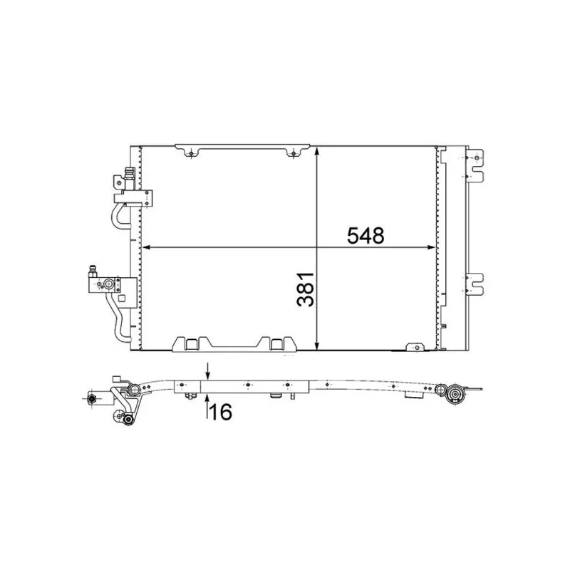 Condenseur, climatisation MAHLE AC 378 000S