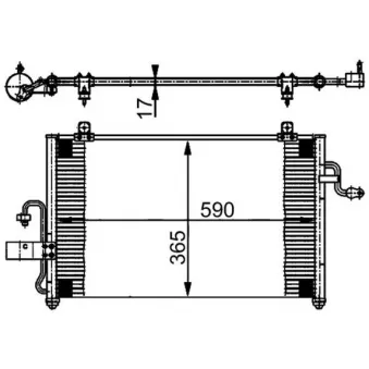 Condenseur, climatisation MAHLE AC 381 000S