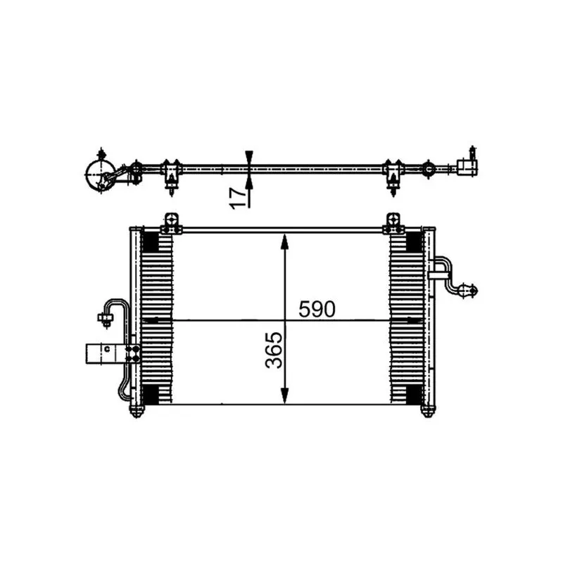 Condenseur, climatisation MAHLE AC 381 000S