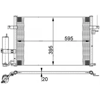 Condenseur, climatisation MAHLE AC 384 000S