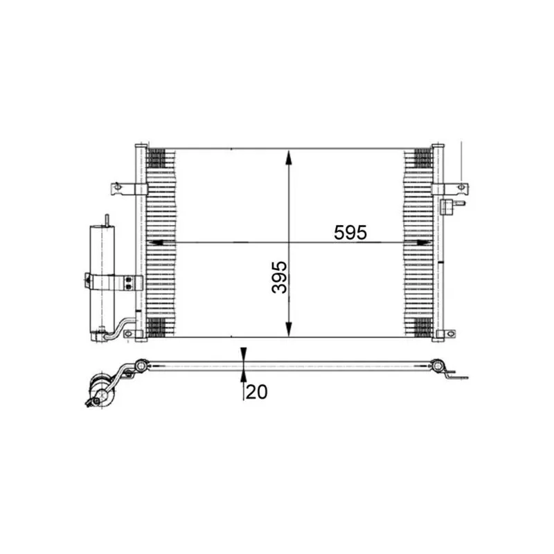 Condenseur, climatisation MAHLE AC 384 000S