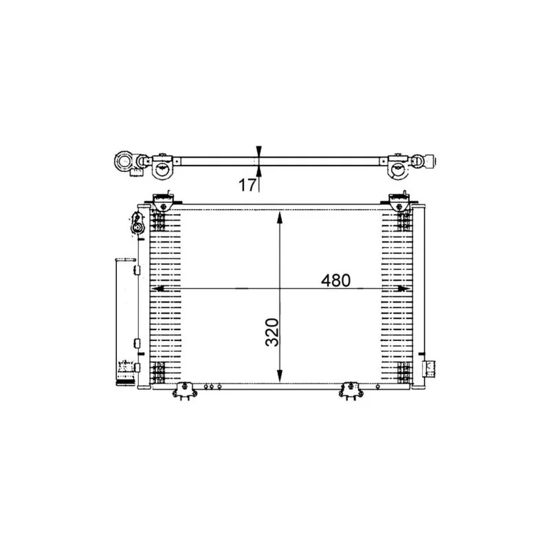 Condenseur, climatisation MAHLE AC 385 000S