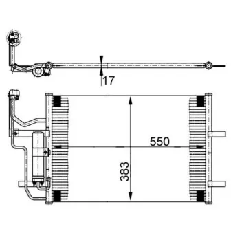 Condenseur, climatisation MAHLE AC 386 000S
