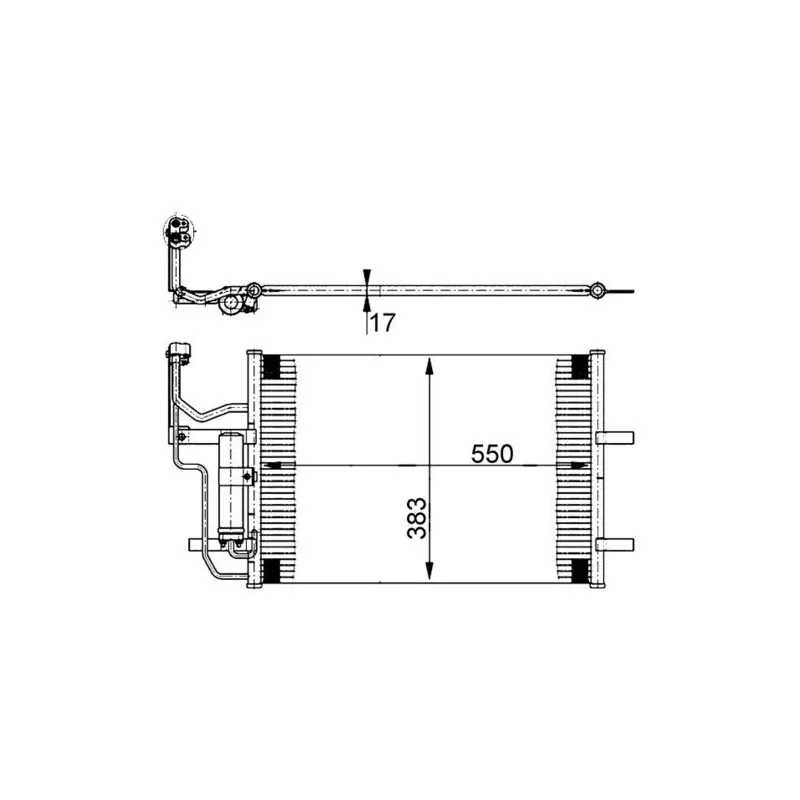 Condenseur, climatisation MAHLE AC 386 000S