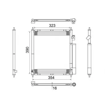 Condenseur, climatisation MAHLE AC 387 000S