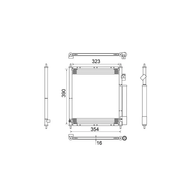 Condenseur, climatisation MAHLE AC 387 000S