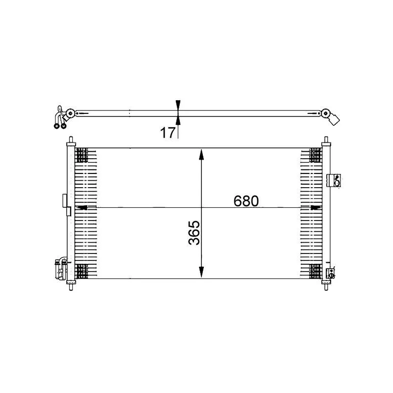 Condenseur, climatisation MAHLE AC 390 000S
