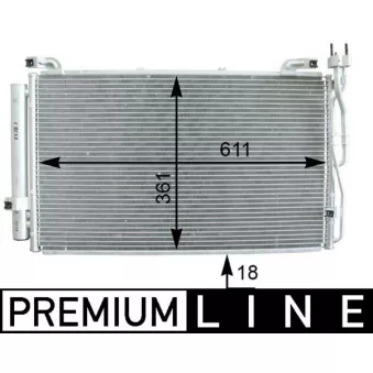 Condenseur, climatisation MAHLE AC 392 000P