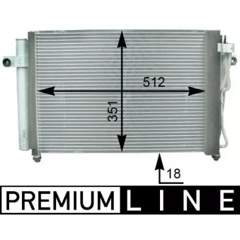 Condenseur, climatisation MAHLE AC 393 000P