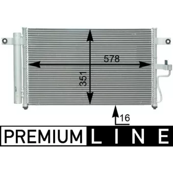 Condenseur, climatisation MAHLE AC 396 000P