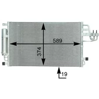 Condenseur, climatisation MAHLE AC 399 000S