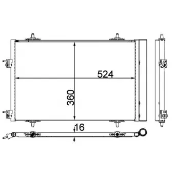 Condenseur, climatisation MAHLE AC 40 000P