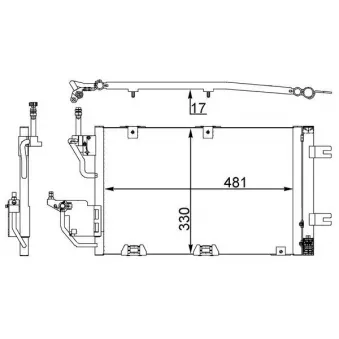 Condenseur, climatisation MAHLE AC 400 000S