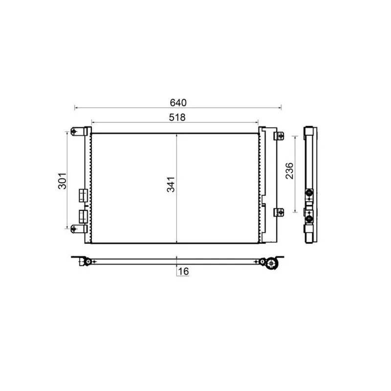 Condenseur, climatisation MAHLE AC 401 000S