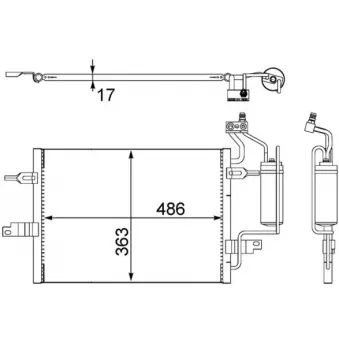 Condenseur, climatisation MAHLE AC 404 000S