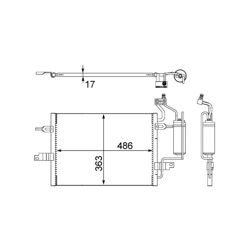 Condenseur, climatisation MAHLE AC 404 000S