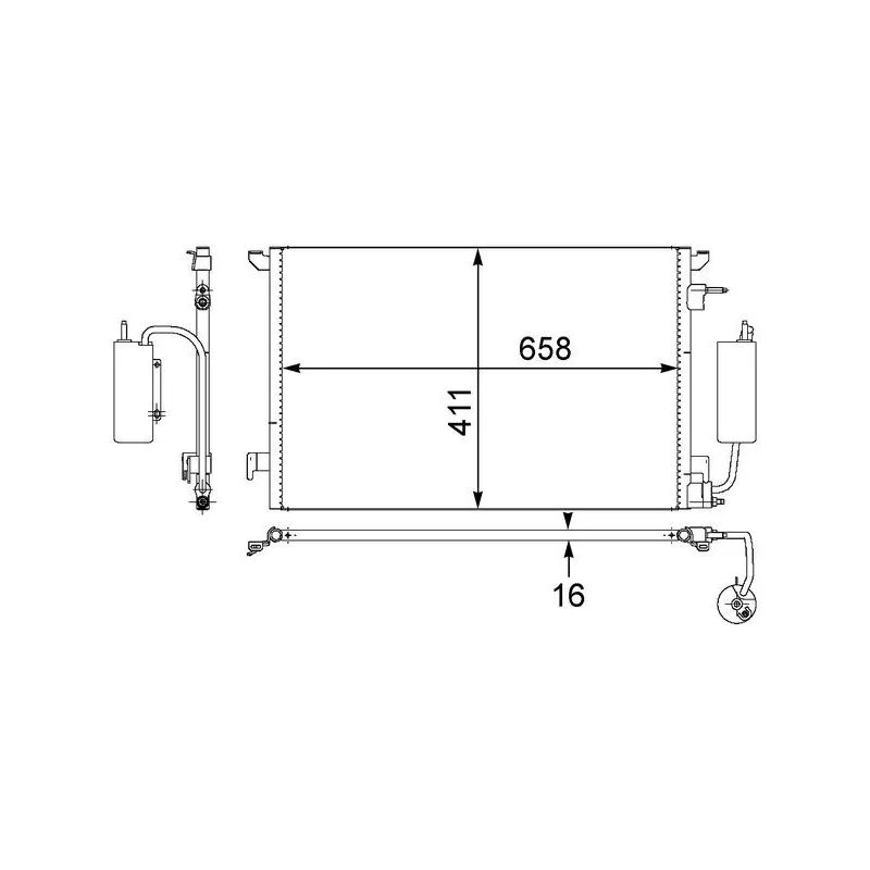 Condenseur, climatisation MAHLE AC 407 000S