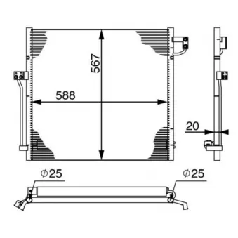 Condenseur, climatisation MAHLE AC 41 000S
