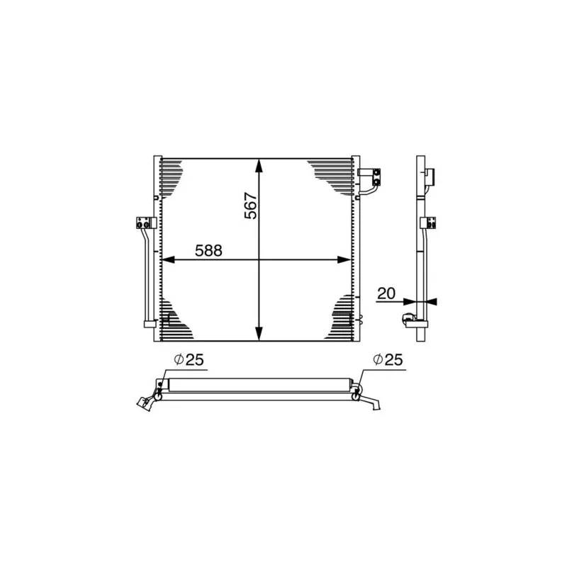 Condenseur, climatisation MAHLE AC 41 000S