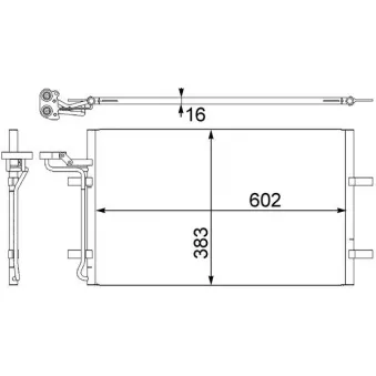 Condenseur, climatisation MAHLE AC 410 001S
