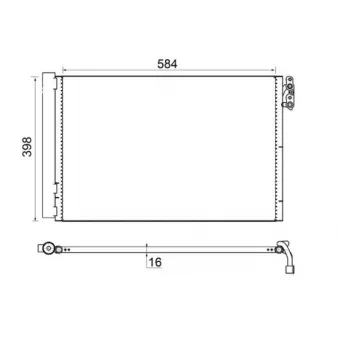 Condenseur, climatisation MAHLE AC 413 001S