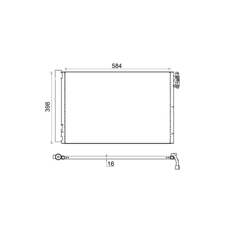 Condenseur, climatisation MAHLE AC 413 001S