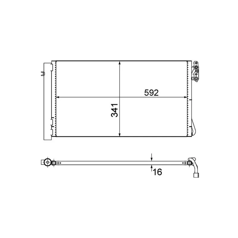 Condenseur, climatisation MAHLE AC 414 001S