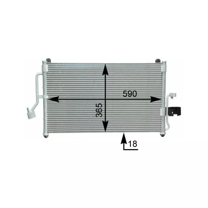 Condenseur, climatisation MAHLE AC 418 000S