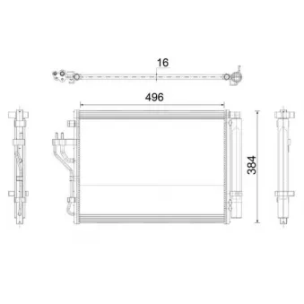 Condenseur, climatisation MAHLE AC 43 000P