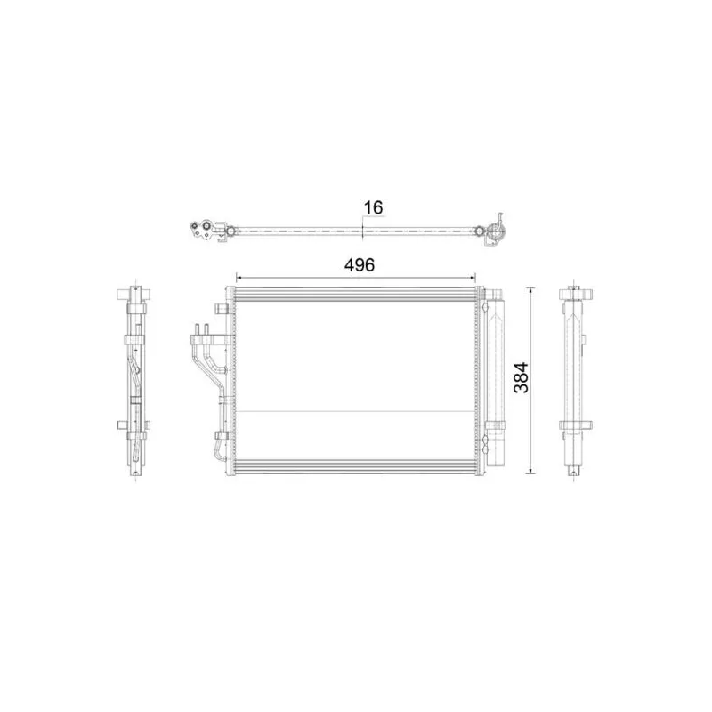 Condenseur, climatisation MAHLE AC 43 000P