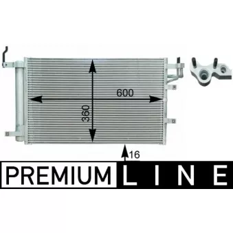 Condenseur, climatisation MAHLE AC 430 000P