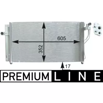 Condenseur, climatisation MAHLE AC 438 000P