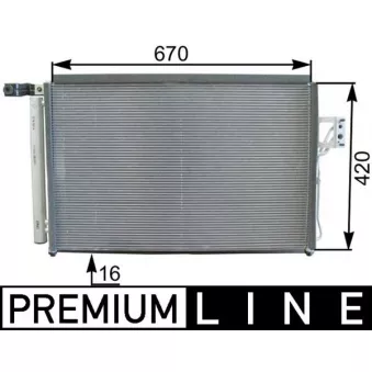 Condenseur, climatisation MAHLE AC 440 000P