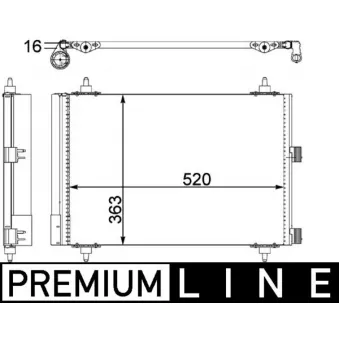 Condenseur, climatisation MAHLE AC 447 000P