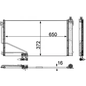 Condenseur, climatisation MAHLE AC 448 000P