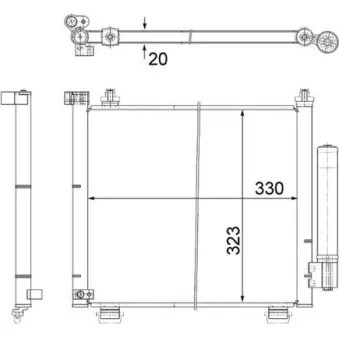 Condenseur, climatisation MAHLE AC 455 000P