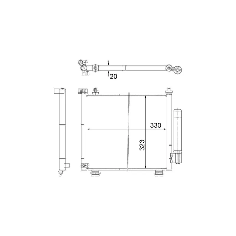 Condenseur, climatisation MAHLE AC 455 000P