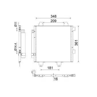 Condenseur, climatisation MAHLE AC 459 001S