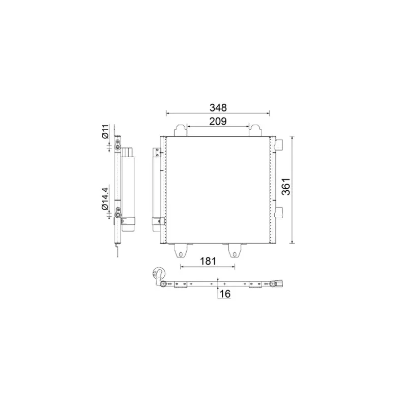 Condenseur, climatisation MAHLE AC 459 001S