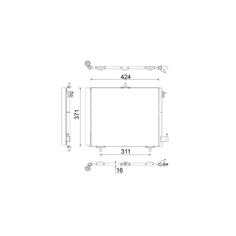 Condenseur, climatisation MAHLE AC 460 000S