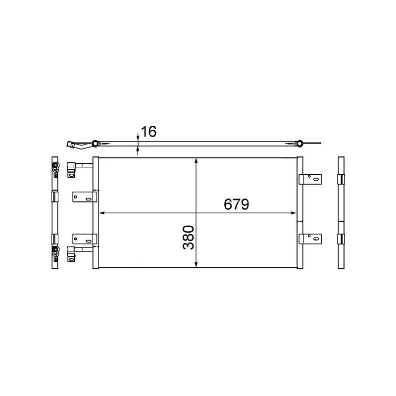 Condenseur, climatisation MAHLE AC 461 000S