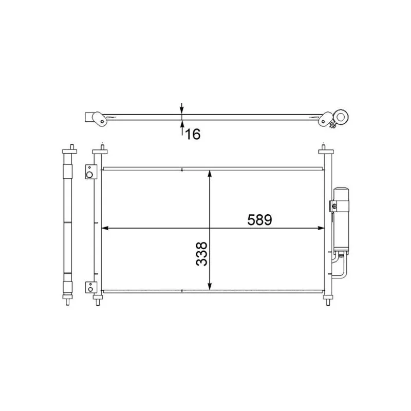 Condenseur, climatisation MAHLE AC 464 000S