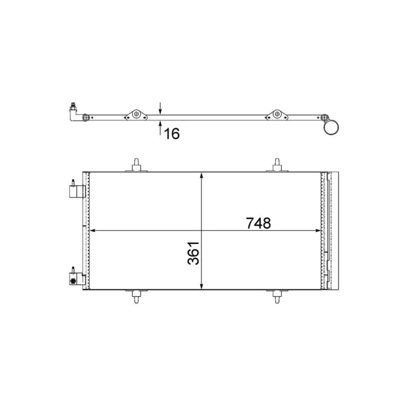 Condenseur, climatisation MAHLE AC 465 000S
