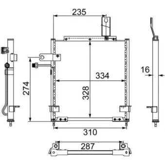 Condenseur, climatisation MAHLE AC 468 000S