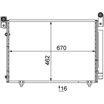 Condenseur, climatisation MAHLE AC 469 000S