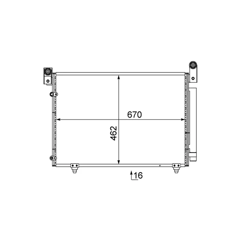 Condenseur, climatisation MAHLE AC 469 000S