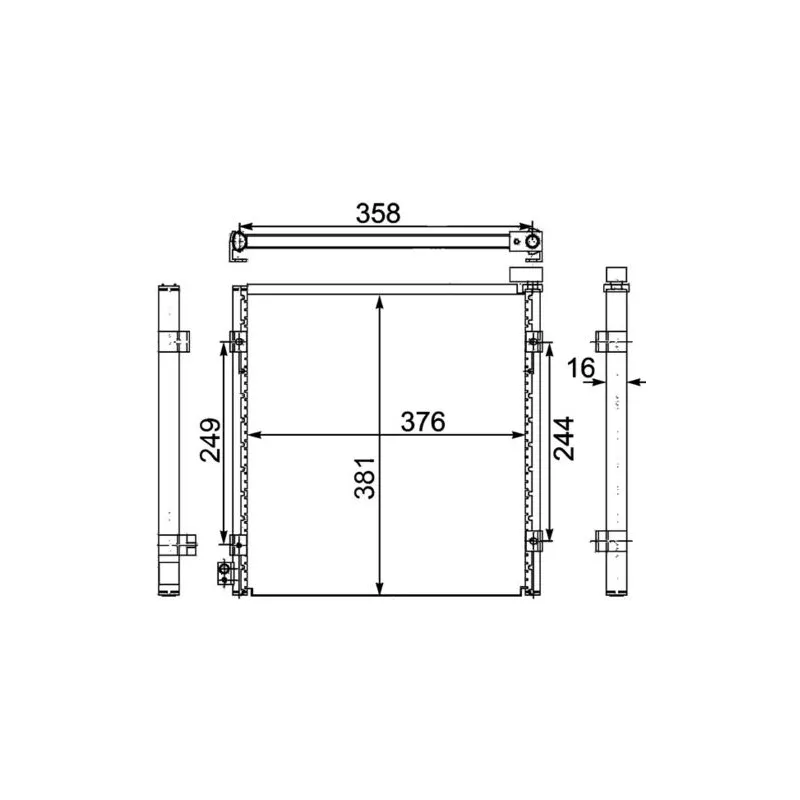 Condenseur, climatisation MAHLE AC 470 000S