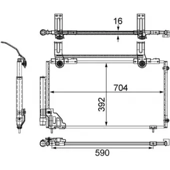 Condenseur, climatisation MAHLE AC 471 000S